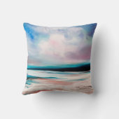 抽象芸術油テクスチャの背景キャンバス上絵を描に。 クッション (裏面)