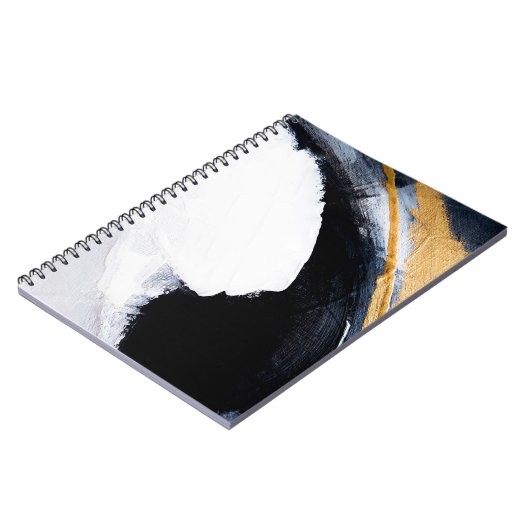 抽象芸術油テクスチャの背景抽象芸術アート金ゴールド ノートブック (左側)