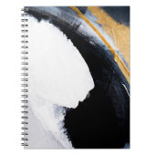 抽象芸術油テクスチャの背景抽象芸術アート金ゴールド ノートブック (正面)