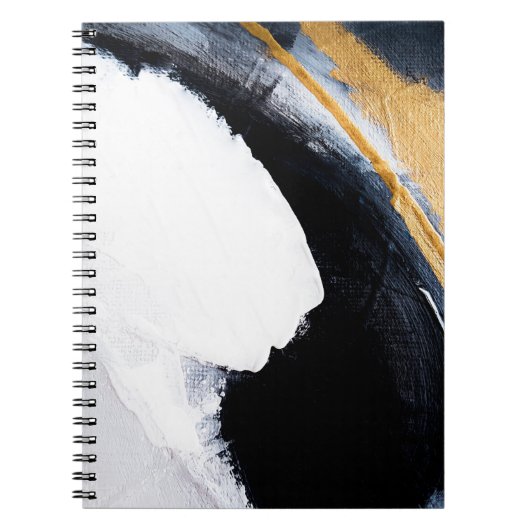 抽象芸術油テクスチャの背景抽象芸術アート金ゴールド ノートブック (正面)
