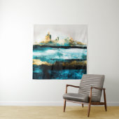 抽象芸術油テクスチャの背景。絵を描キャンバス上  タペストリー (インサイチュ)