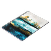 抽象芸術油テクスチャの背景。絵を描キャンバス上  ノートブック (左側)