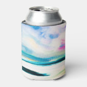 抽象芸術油テクスチャ絵画、キャンバス 缶クーラー (缶正面)