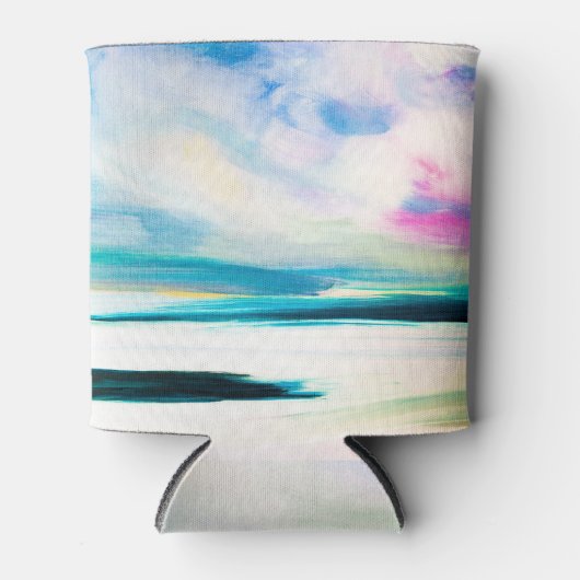 抽象芸術油テクスチャ絵画、キャンバス 缶クーラー (正面)