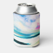 抽象芸術油テクスチャ絵画、キャンバス 缶クーラー (缶裏面)