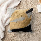 抽象芸術油テクスチャ： Canvas Art クッション (ブランケット)