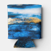 抽象芸術油テクスモダンチャ：アートバックグラウンド。 缶クーラー (裏面)