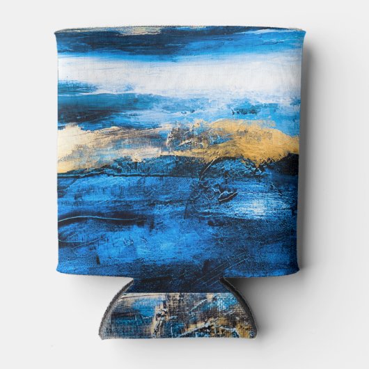 抽象芸術油テクスモダンチャ：アートバックグラウンド。 缶クーラー (正面)