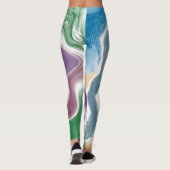 抽象芸術油彩レギンス レギンス (裏面)