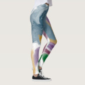 抽象芸術油彩レギンス レギンス (右)