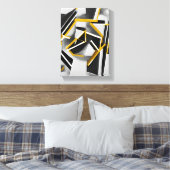 抽象芸術油等幾何学模様 キャンバスプリント (インサイチュ (寝室))