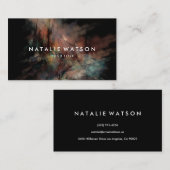 抽象芸術油絵のプロフェッショナルダーク 名刺 (正面/裏面)