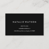 抽象芸術油絵のプロフェッショナルダーク 名刺 (裏面)