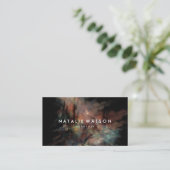 抽象芸術油絵のプロフェッショナルダーク 名刺 (スタンド正面)