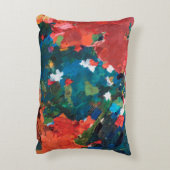 抽象芸術油絵の背景（キャンバステクスチャ） アクセントクッション (裏面(縦))