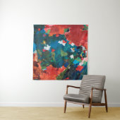 抽象芸術油絵の背景（キャンバステクスチャ） タペストリー (インサイチュ(横))