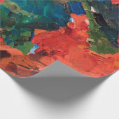 抽象芸術油絵の背景（キャンバステクスチャ） ラッピングペーパー (角)
