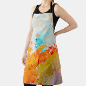 抽象芸術油絵を描テクスチャ（キャンバス上）、Backgroundba エプロン (インサイチュ)