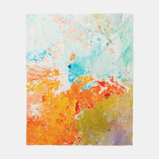 抽象芸術油絵を描テクスチャ（キャンバス上）、Backgroundba フリースブランケット (正面)