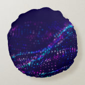 抽象芸術油絵を描テクスチャ(キャンバス上)、Backgroundba ラウンドクッション (裏面)