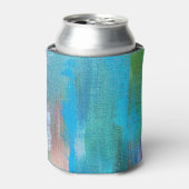 抽象芸術油絵を描テクスチャ 缶クーラー (缶正面)