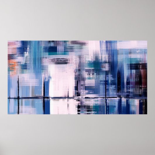 抽象芸術油絵キャンバス、手描きアーチ ポスター (正面)