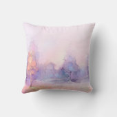 抽象芸術油絵冬林景観セム クッション (裏面)
