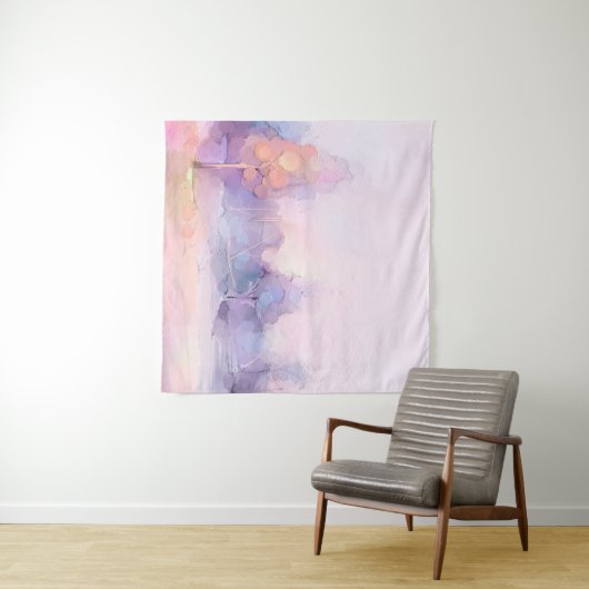 抽象芸術油絵冬林景観セム タペストリー (インサイチュ(横))