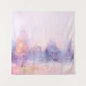 抽象芸術油絵冬林景観セム タペストリー (正面)