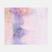 抽象芸術油絵冬林景観セム フリースブランケット (正面(横))