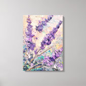 抽象芸術油絵画ラベンダーの花 キャンバスプリント (正面)