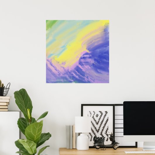 抽象芸術油絵画芸術 ポスター (ホームオフィス)