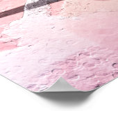 抽象芸術油絵画風景。ブルーパカラフルール ポスター (角)