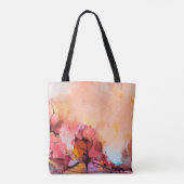 抽象芸術油絵風景ブループール トートバッグ (裏面)