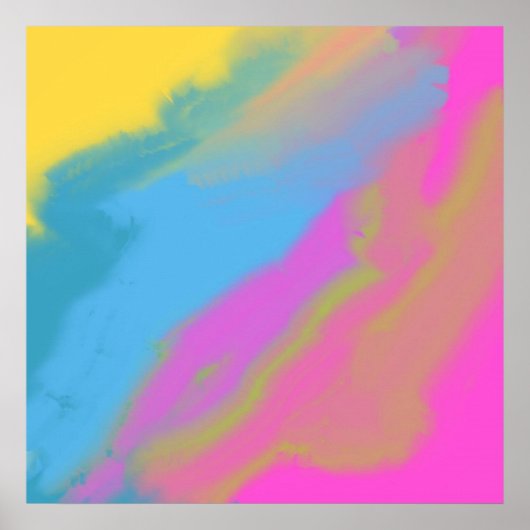 抽象芸術油絵 ポスター (正面)