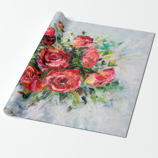  抽象芸術油絵  ラッピングペーパー (アンロールド)