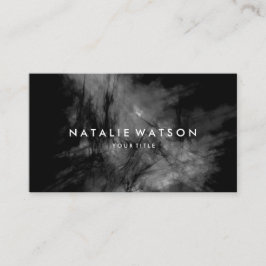 抽象芸術油絵（濃いモノクロ） 名刺