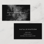 抽象芸術油絵（濃いモノクロ） 名刺 (正面/裏面)