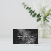 抽象芸術油絵（濃いモノクロ） 名刺 (スタンド正面)