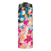 抽象芸術油絵。色数々の付きの和 タンブラー (正面)