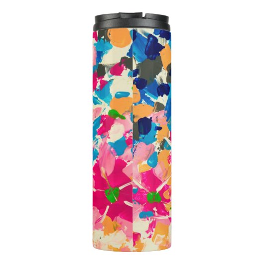  抽象芸術油絵。色数々の付きの和 タンブラー (裏面)