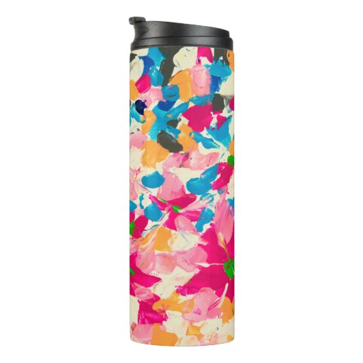 抽象芸術油絵。色数々の付きの和 タンブラー (回転右)