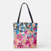  抽象芸術油絵。色数々の付きの和 トートバッグ (裏面)