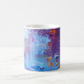抽象芸術油: Canvas Texture Background コーヒーマグカップ (中央)