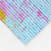 抽象芸術油: Canvas Texture Background フリースブランケット (角)