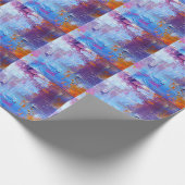抽象芸術油: Canvas Texture Background ラッピングペーパー (角)