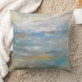 抽象芸術沿岸ビーチ海絵画雲のスロー クッション (ブランケット)