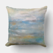 抽象芸術沿岸ビーチ海絵画雲のスロー クッション (正面)