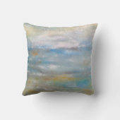 抽象芸術沿岸ビーチ海絵画雲 クッション (裏面)