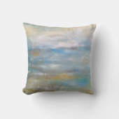抽象芸術沿岸ビーチ海絵画雲 クッション (正面)